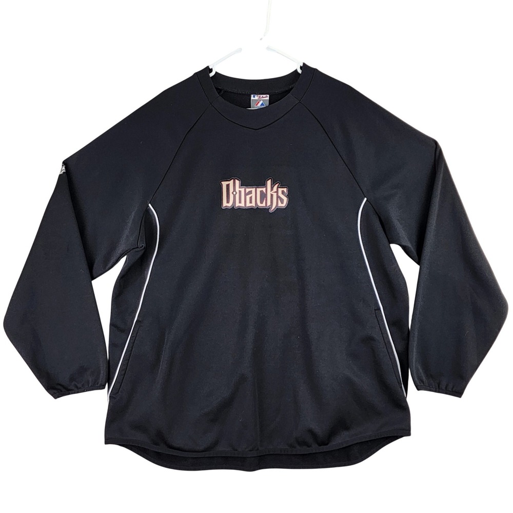 Majestic Arizona Diamondbacks Therma Base Windshirt Mens XL Black MLB 776T‎ 2011